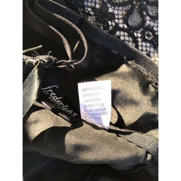 Fredericks Of Hollywood Black Lace-Up Chemise L - Picture 7 of 7